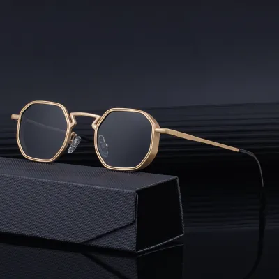 HIGH-END METAL SLINGSHOT TEMPLE SUNGLASSES GB-8283G